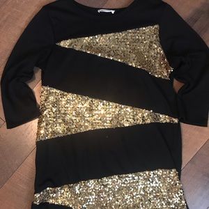 NYE black and gold party dress 🎉